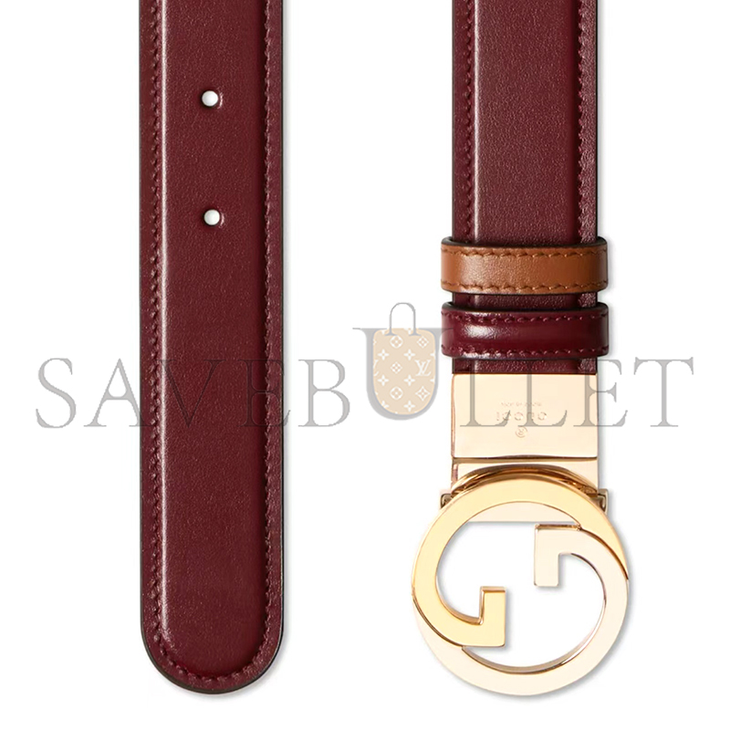 GUCCI REVERSIBLE GUCCI BLONDIE BELT 3CM 836930